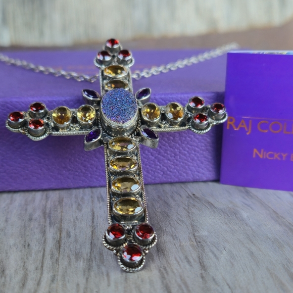 Nicky Butler RAJ COLLECTION LIMITED EDITION 925 Sterling Silver Cross Necklace - Picture 13 of 16